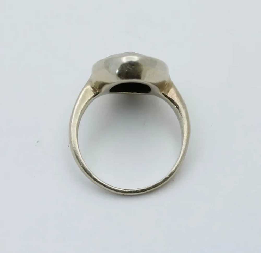 Art Deco Diamond and Onyx Ring - image 5