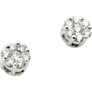 Cocktail Stud Design Diamond Fashion Earrings In … - image 1