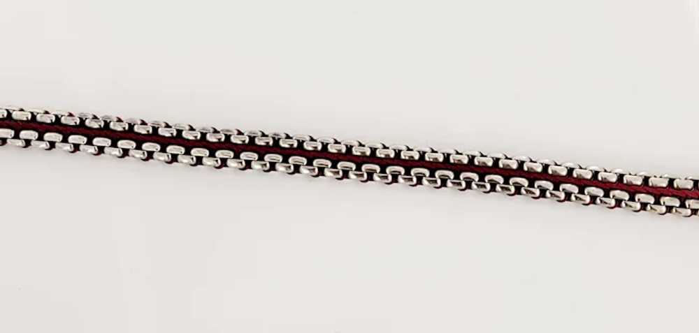 David Yurman Woven Box Chain Bracelet Sterling Si… - image 2