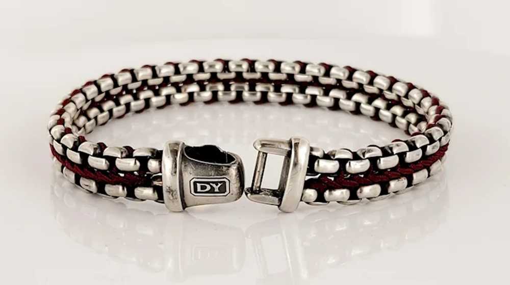 David Yurman Woven Box Chain Bracelet Sterling Si… - image 4