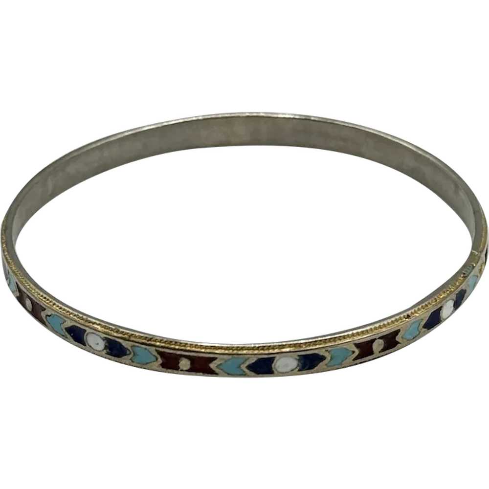 Vintage child's enamel bangle bracelet - image 1