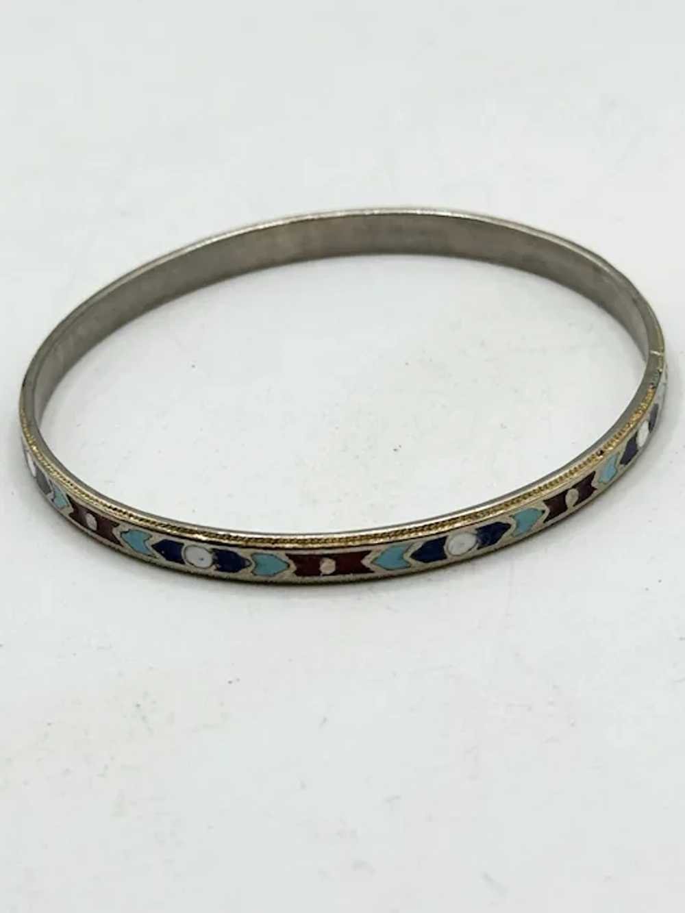 Vintage child's enamel bangle bracelet - image 4