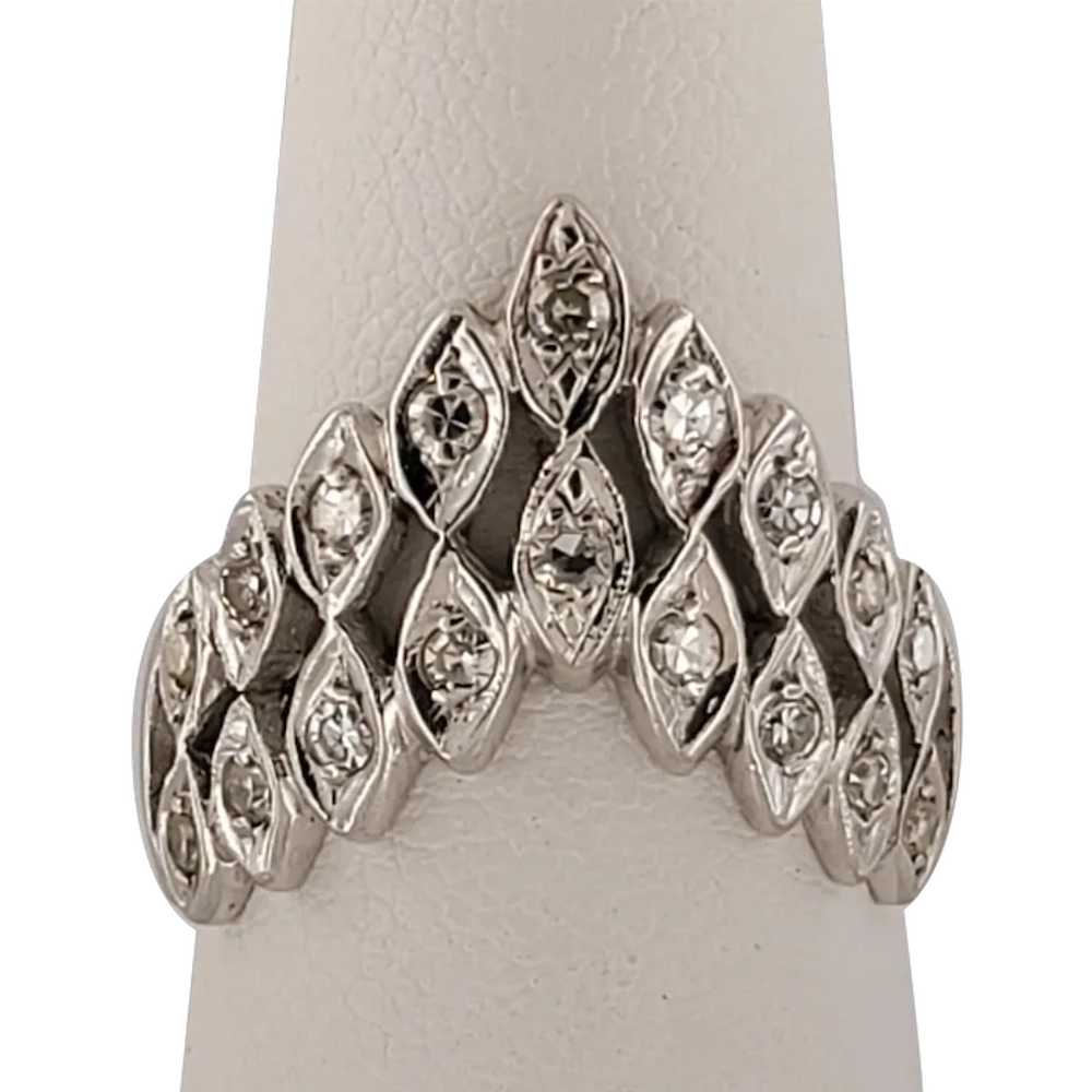 14K White Gold ring with Diamonds .60ct Size 7.5 - image 1