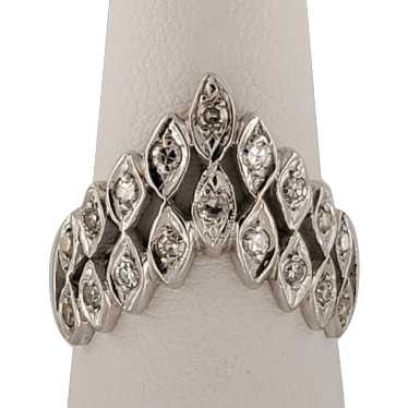 14K White Gold ring with Diamonds .60ct Size 7.5 - image 1