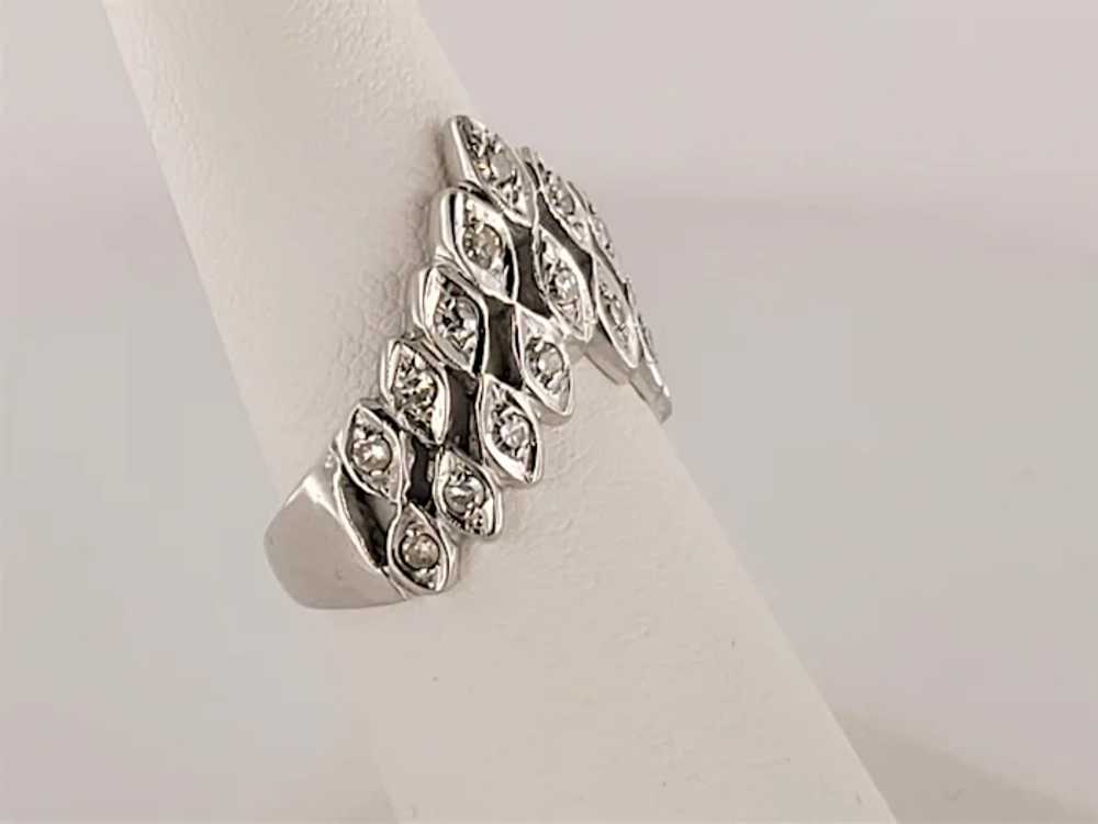 14K White Gold ring with Diamonds .60ct Size 7.5 - image 3