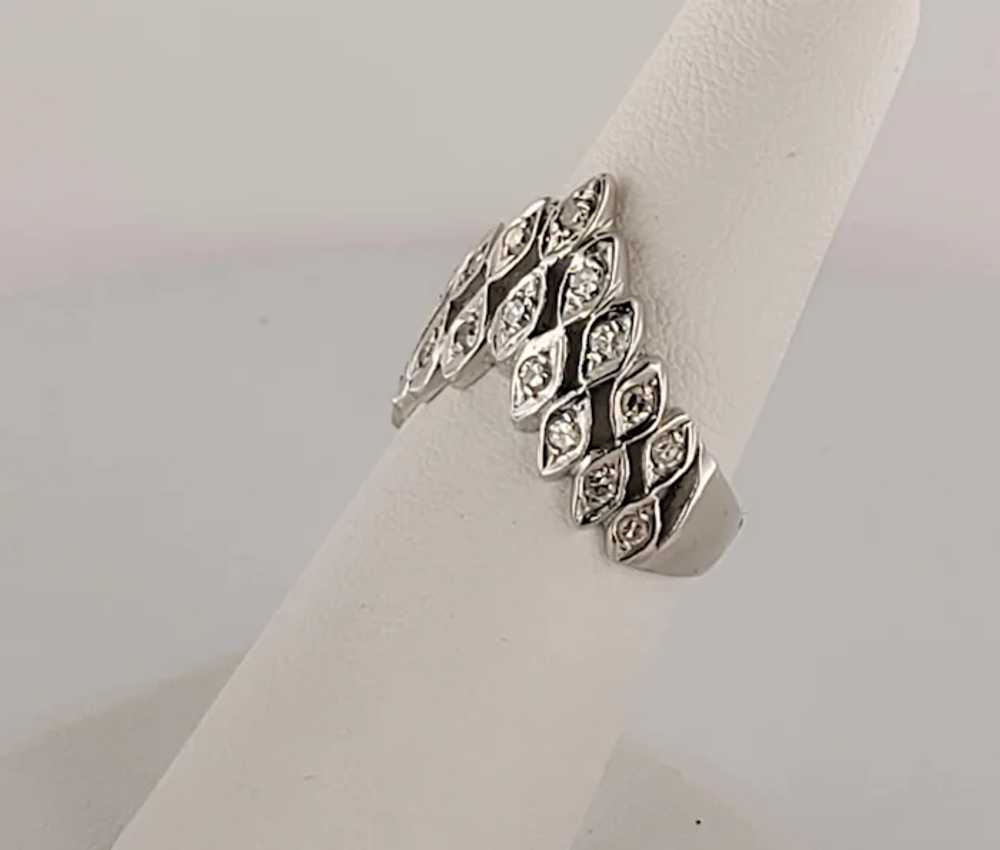 14K White Gold ring with Diamonds .60ct Size 7.5 - image 4