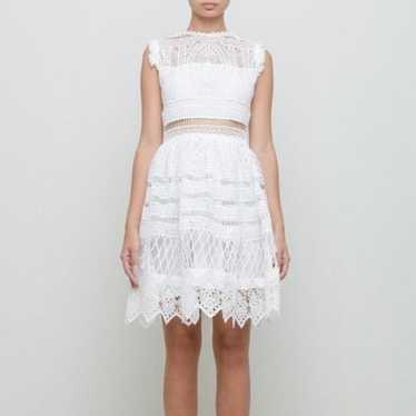 New Alexis Sage Guipure Lace Mini Dress - image 1