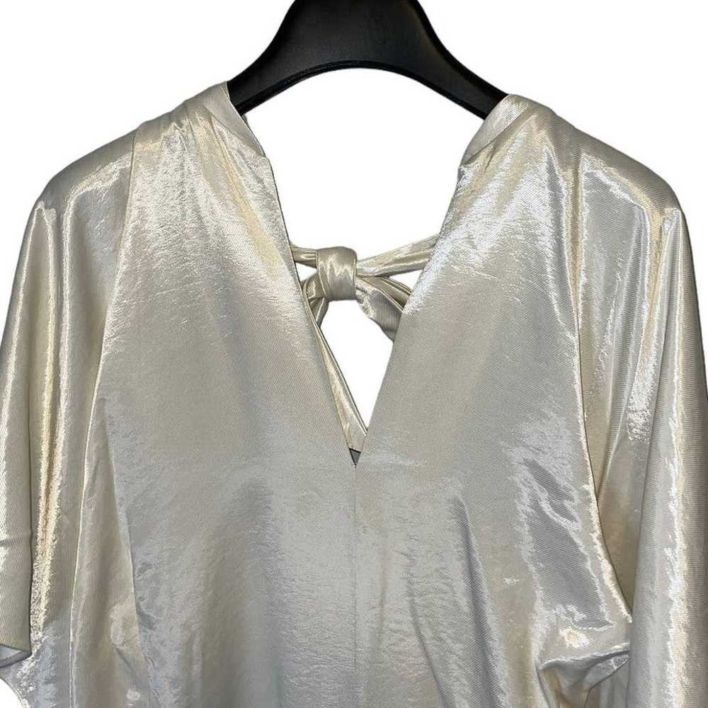 Alexis Palazzo Iridescent Pearl White V Neck Wide… - image 3