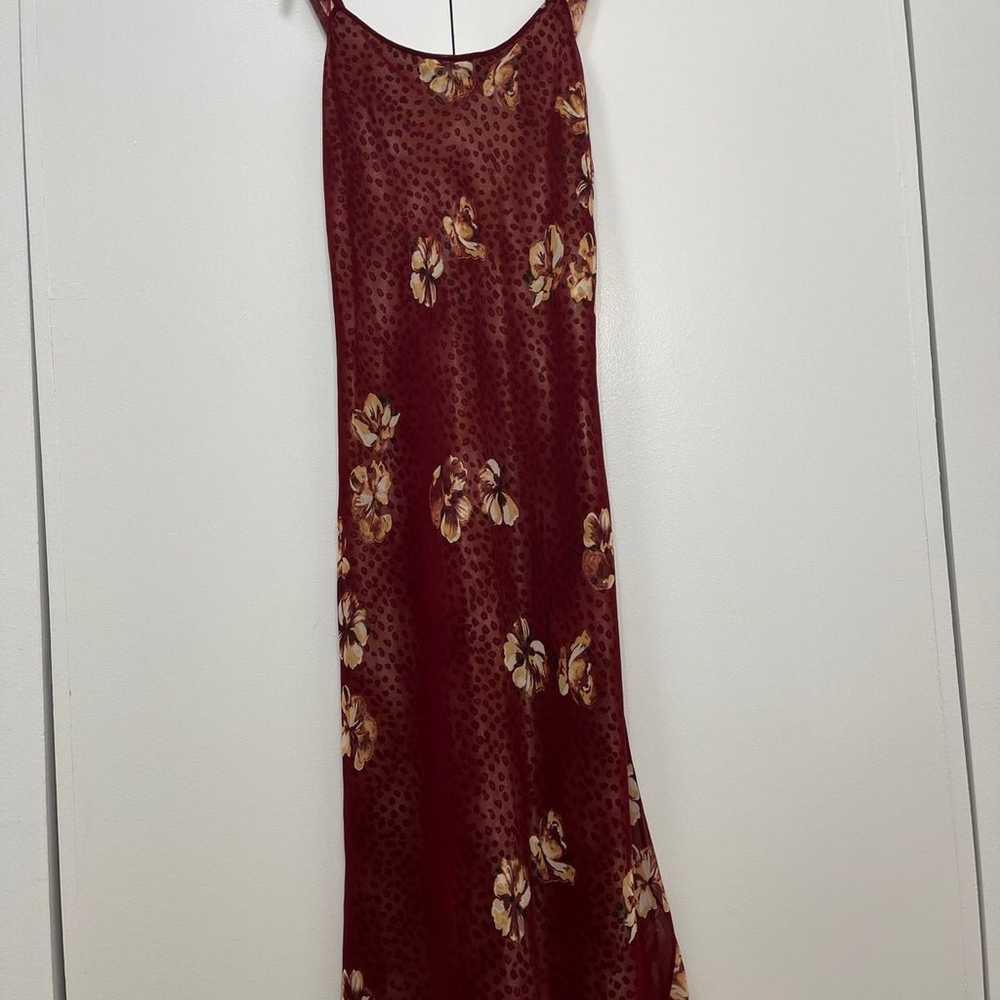 Vintage Valentino floral cheetah slip dress - image 5