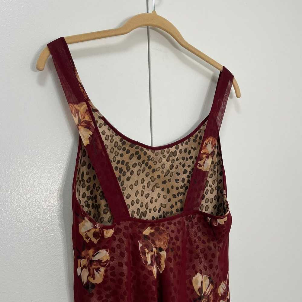 Vintage Valentino floral cheetah slip dress - image 6