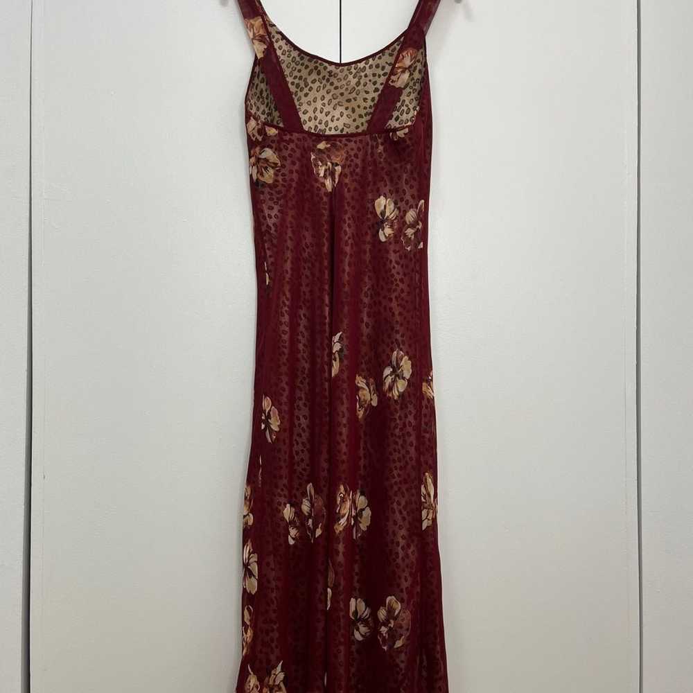 Vintage Valentino floral cheetah slip dress - image 8