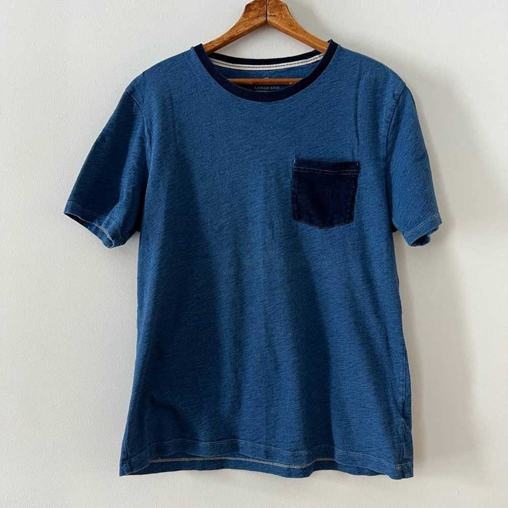 Lands' End "seaworn crew" blue t shirt in men's s… - image 2