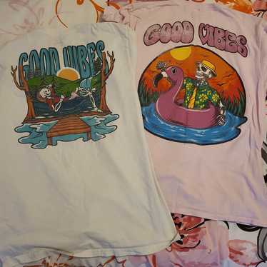 Good Vibes Skeleton Shirts by Call Your Mother Me… - image 1