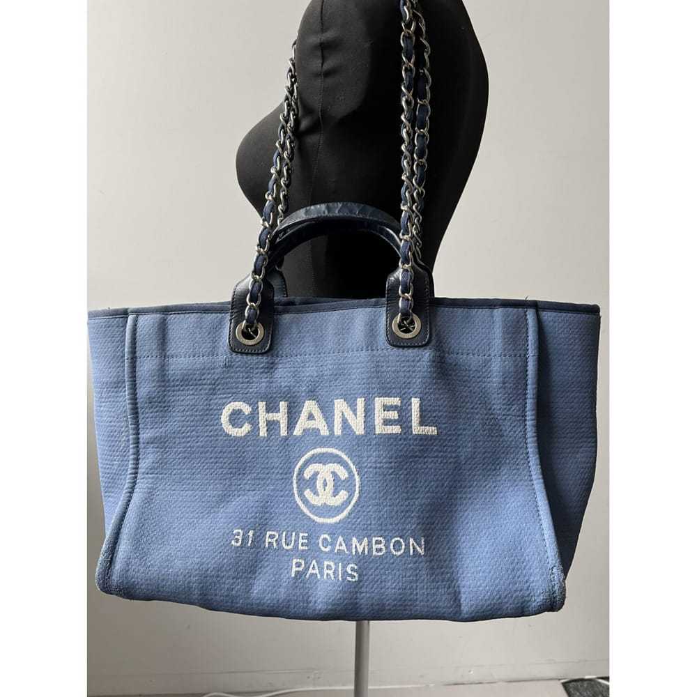 Chanel Deauville cloth tote - image 3