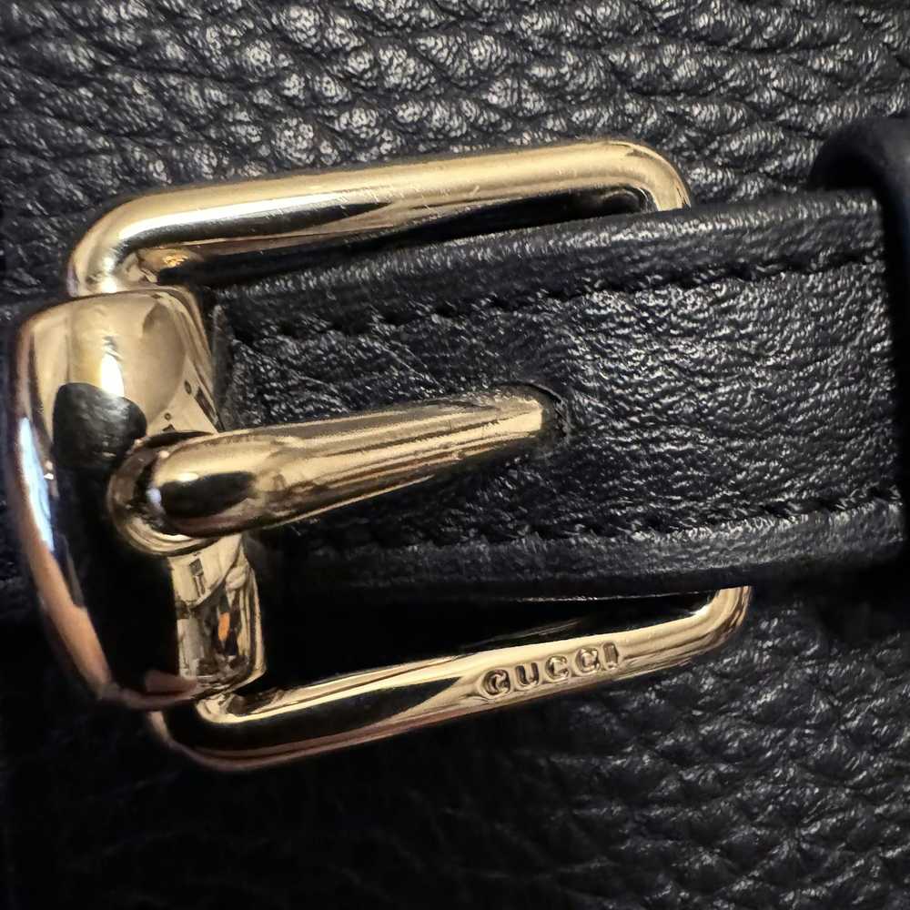 Gucci GUCCI Black Leather Jewelry Roll - image 2