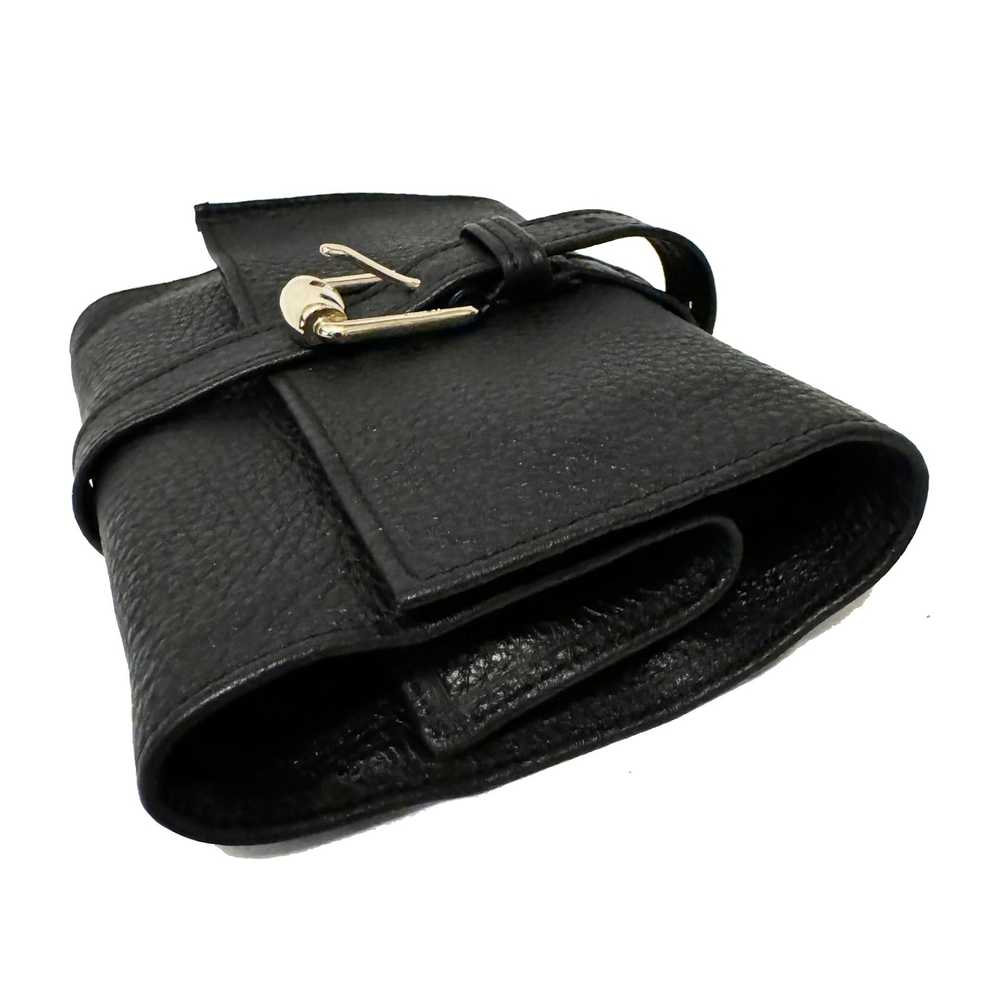 Gucci GUCCI Black Leather Jewelry Roll - image 3