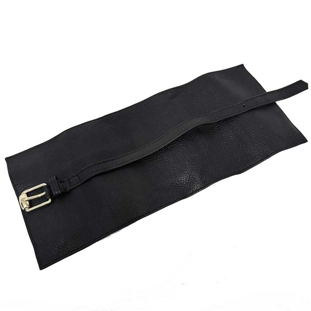 Gucci GUCCI Black Leather Jewelry Roll - image 6