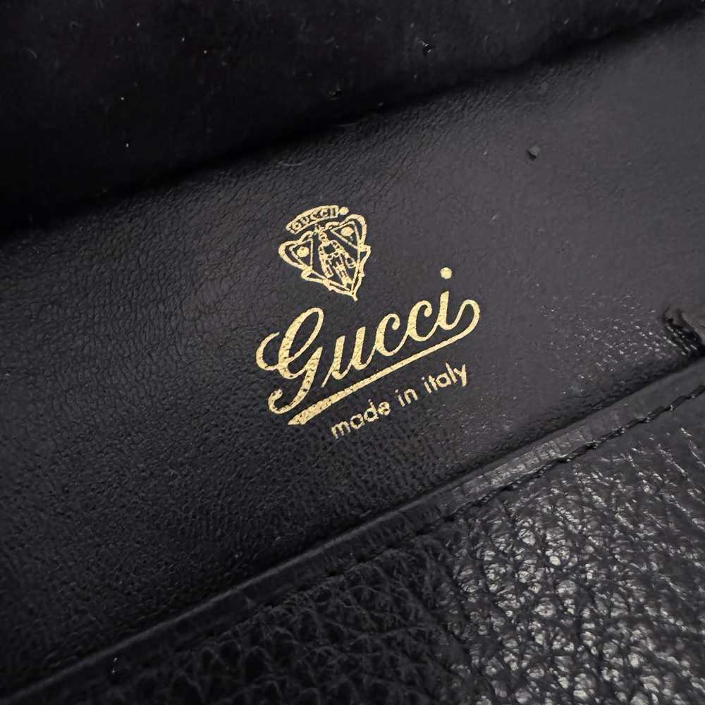 Gucci GUCCI Black Leather Jewelry Roll - image 9