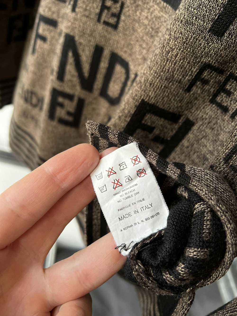 Fendi Fendi zucca ff monogram vintage wool sweater - image 7