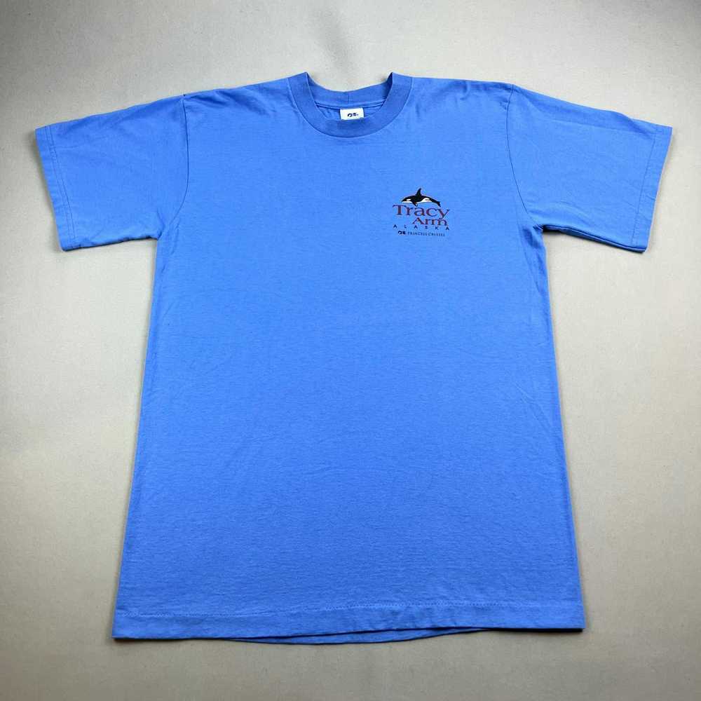Vintage Vintage Killer Whale T-Shirt XL Blue Alas… - image 1