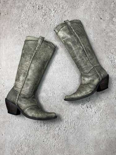 Distressed leather diesel boots Gem