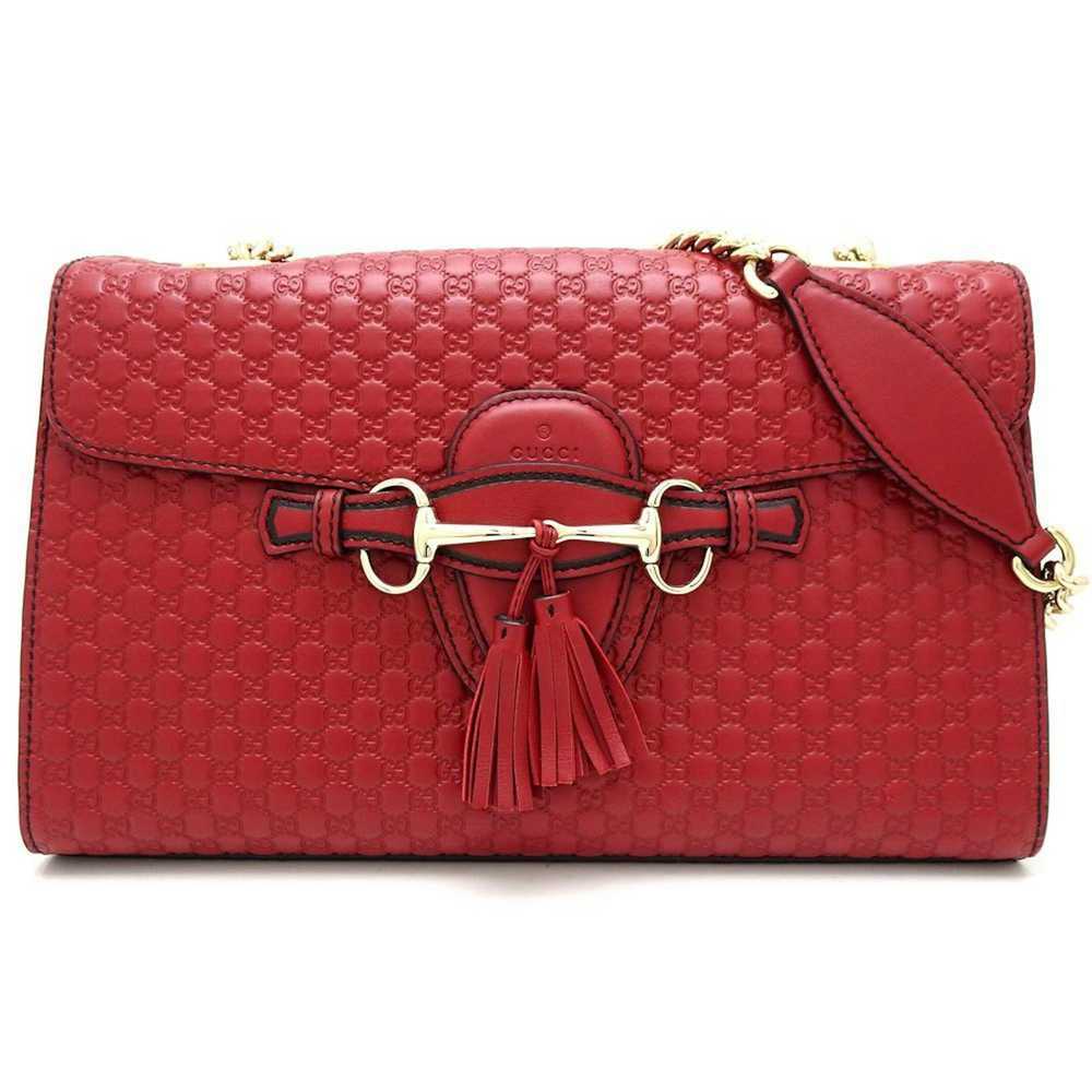 Gucci GUCCI Emily MM Shoulder Bag sima Leather Re… - image 10