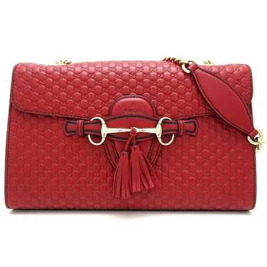 Gucci GUCCI Emily MM Shoulder Bag sima Leather Re… - image 1