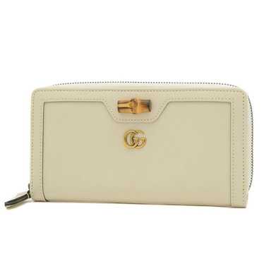 Gucci GUCCI Diana Bamboo Round Long Wallet Leathe… - image 1