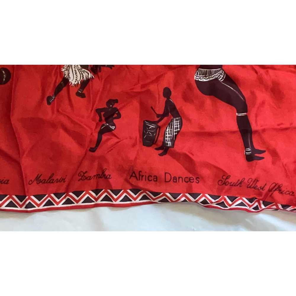 Other Africa Dances Scarf by Rhodia, Red 26" x 26" - image 5