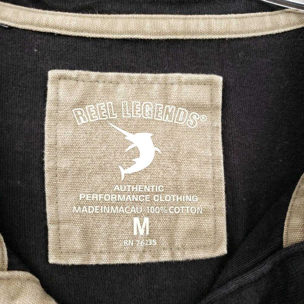 Vintage Reel Legends T-Shirt Mens M Medium Black … - image 3