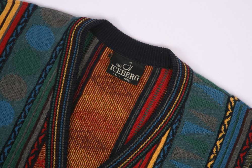 Coloured Cable Knit Sweater × Iceberg × Vintage 8… - image 3