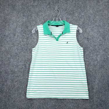 Nautica Nautica Tank Top Womens M Medium Green St… - image 1