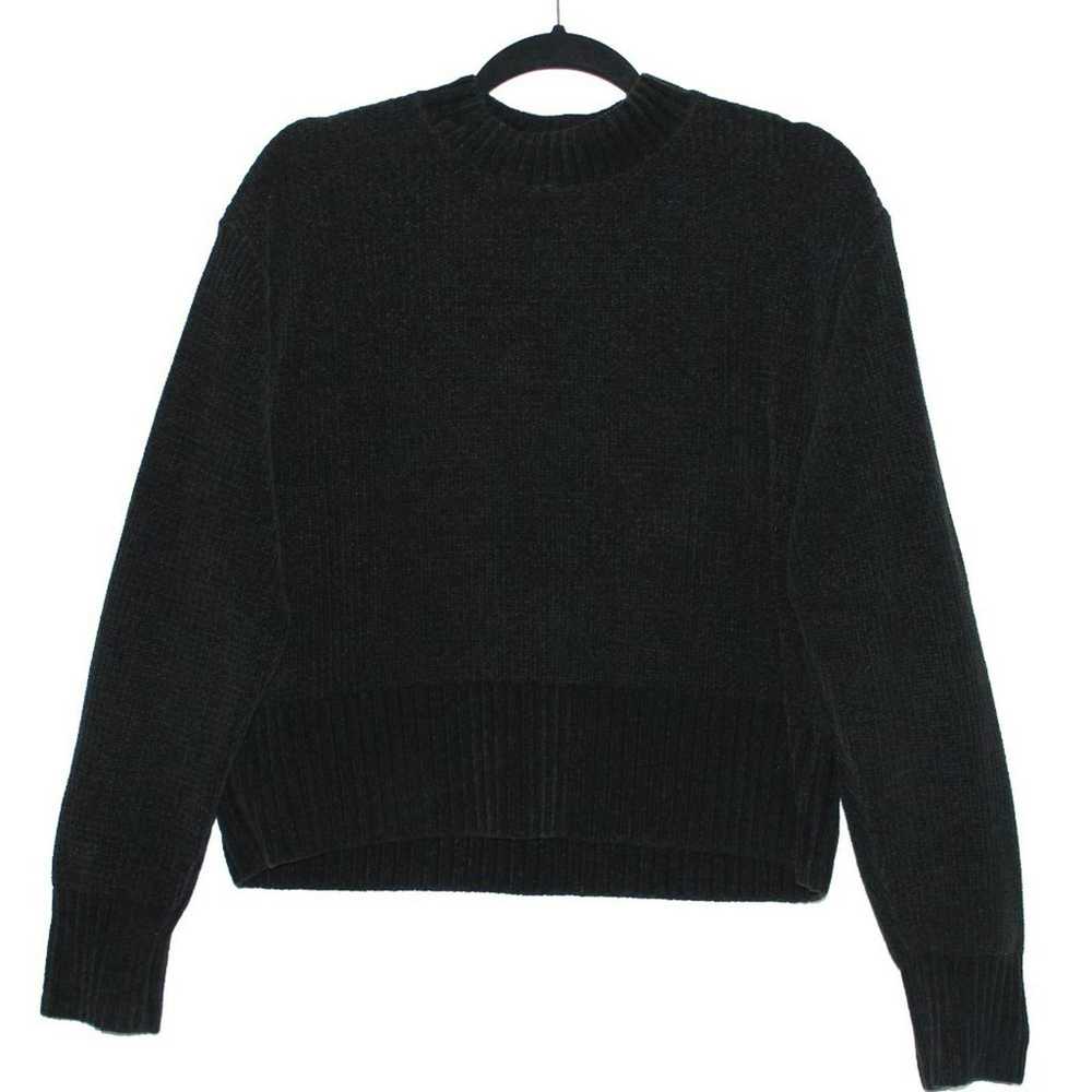 Mavi Mavi Jeans Black Velvet Mock Neck Sweater La… - image 1