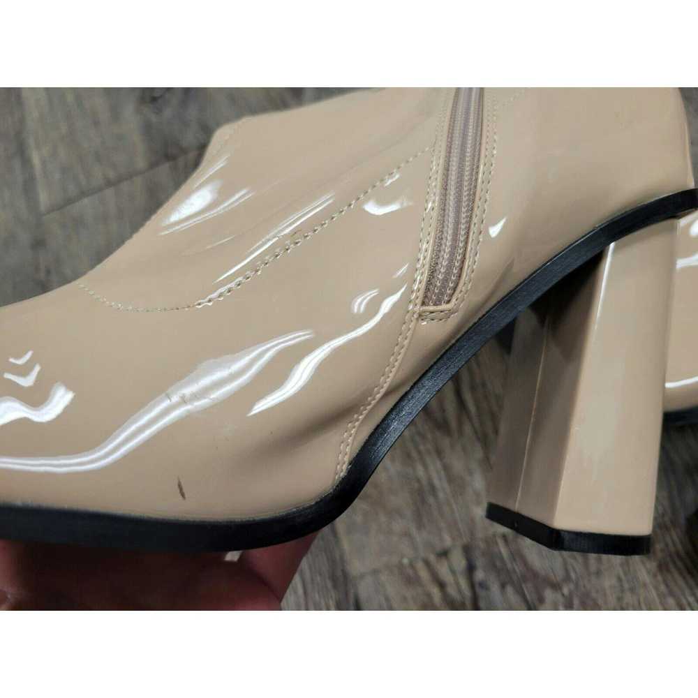 Brand RAID Silonna Platform Heel Boots Patent Fau… - image 5