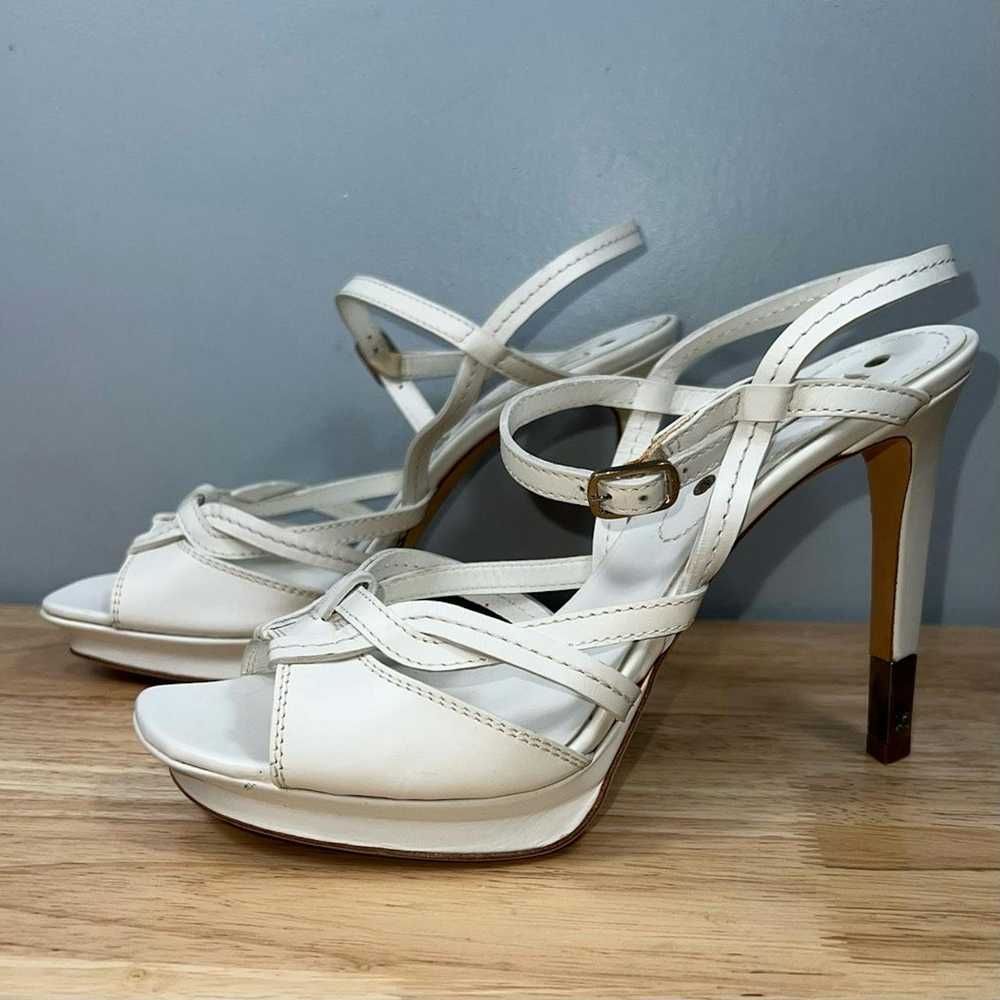 Celine Celine, White Stiletto High Heeled Strappy… - image 1