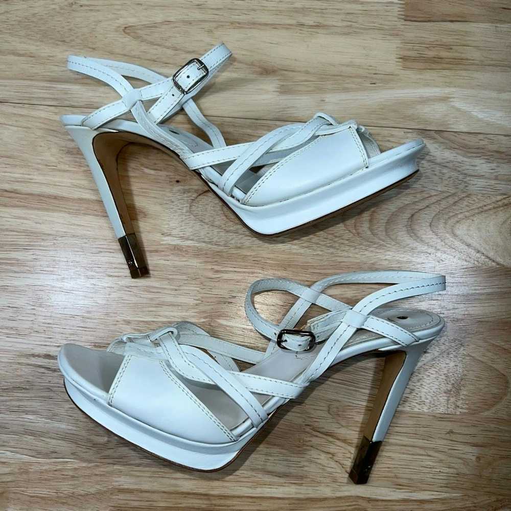 Celine Celine, White Stiletto High Heeled Strappy… - image 2