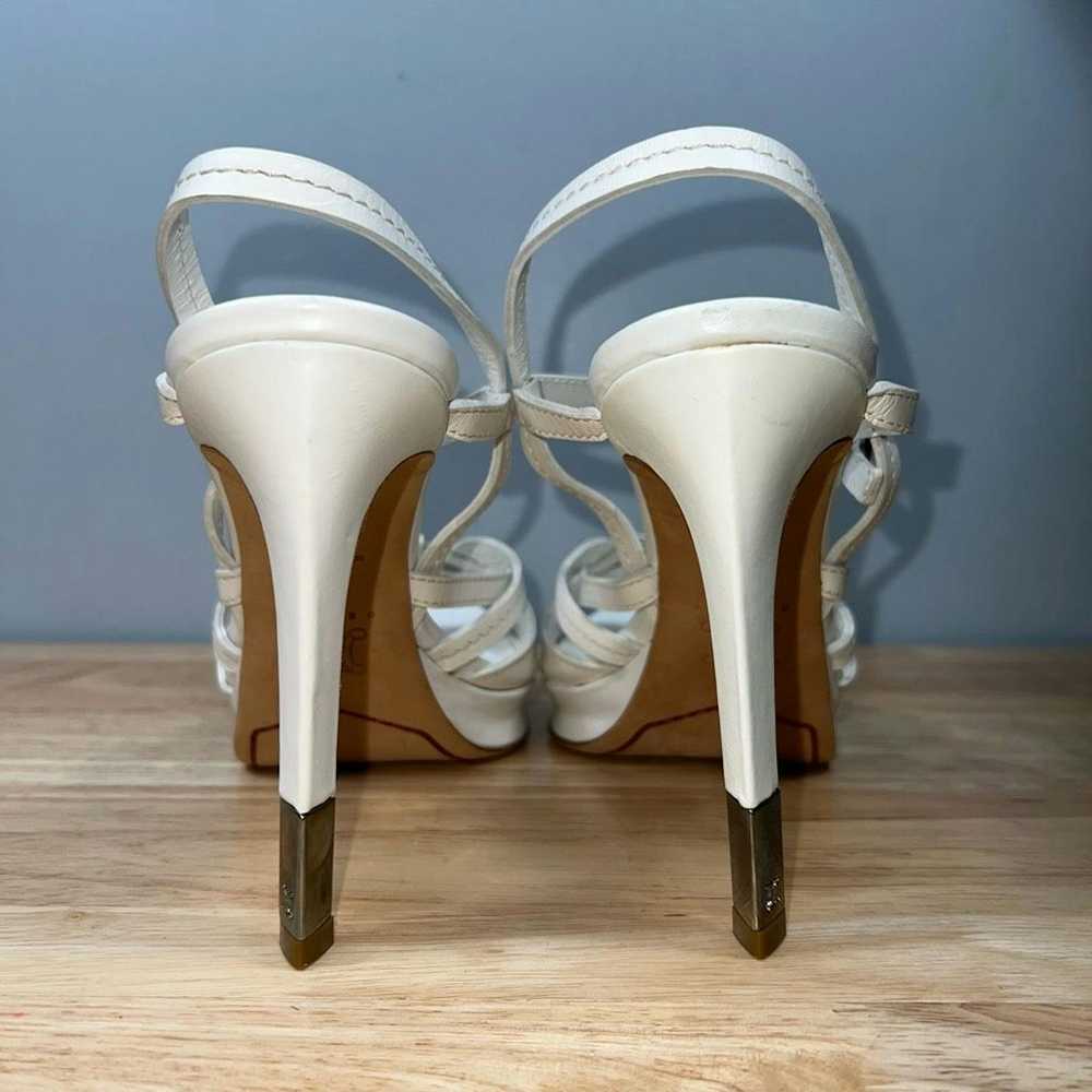 Celine Celine, White Stiletto High Heeled Strappy… - image 5