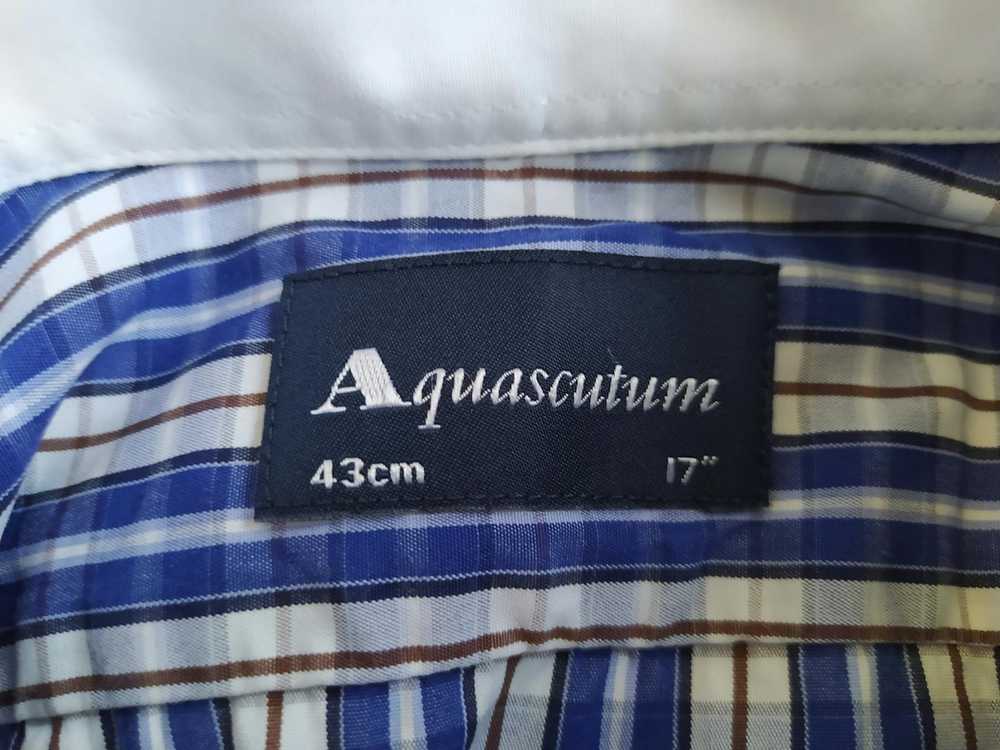 Aquascutum × Luxury Blue and white tatran shirt s… - image 5