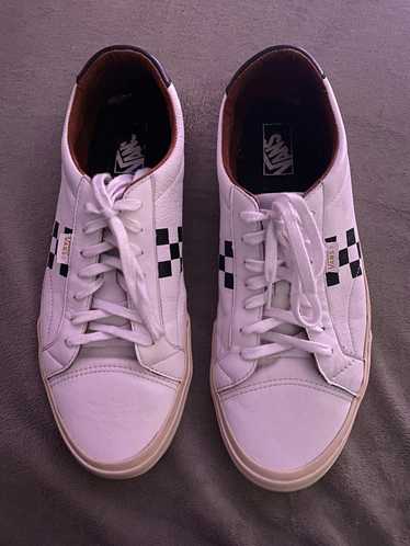 Vans Vans Authentic Checkered Strip White Leather 