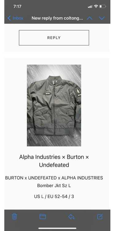 Alpha Industries × Burton × Undefeated MA-1 Bomber