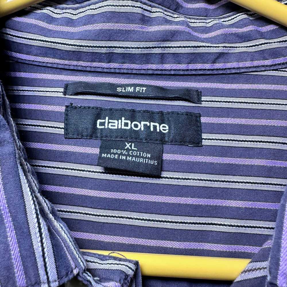 Claiborne Claiborne Mens XL Slim Fit Purple Black… - image 6