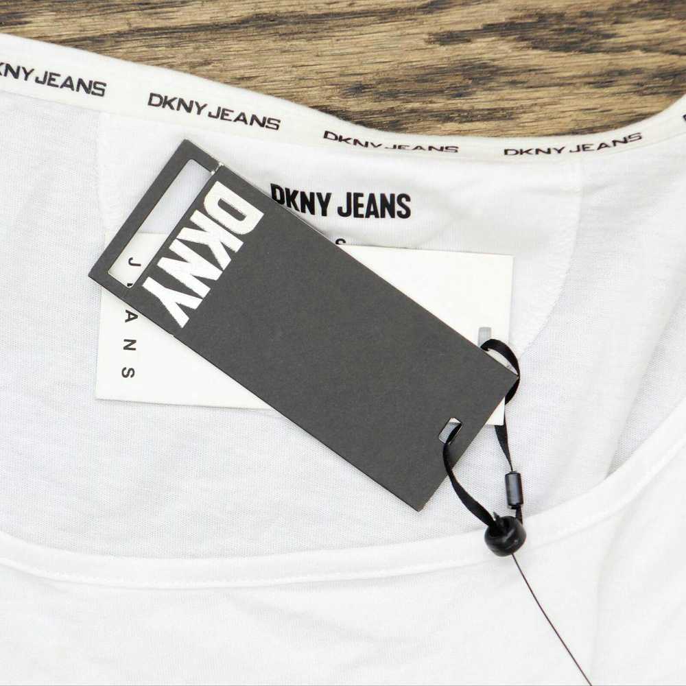 DKNY Dkny Jeans Cropped Tied-Sleeve T-Shirt E22F8… - image 3