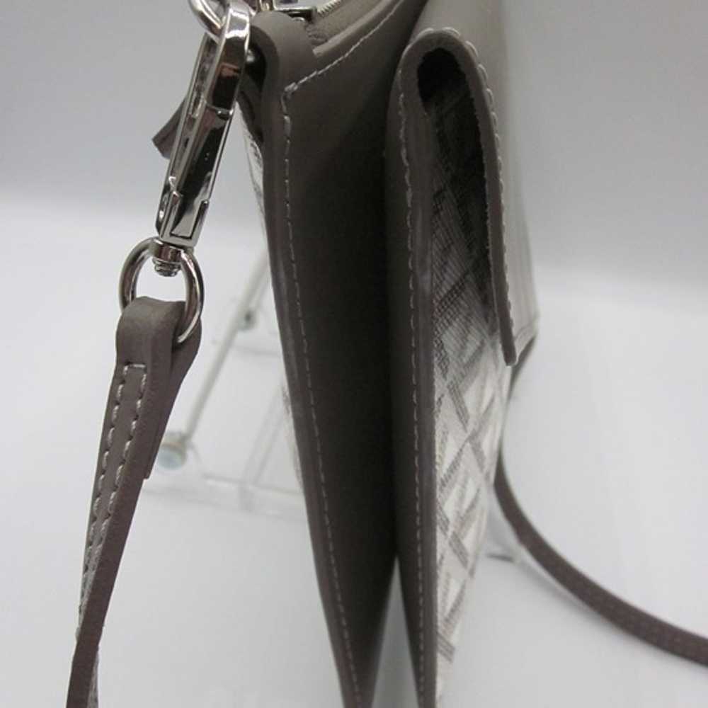 Taupe & White print Lancaster leather crossbody b… - image 5
