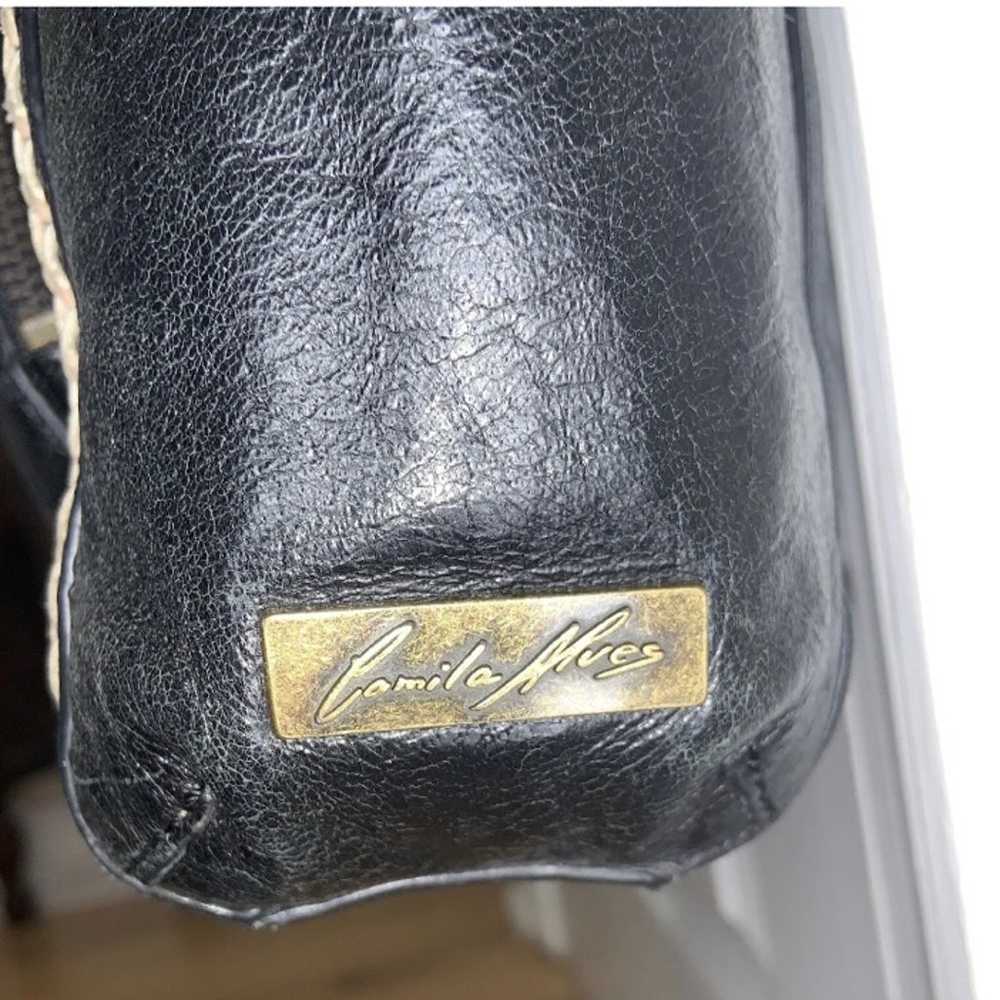 MUXO Camilla Alves Purse Leather Bag BLACK Ecru B… - image 4