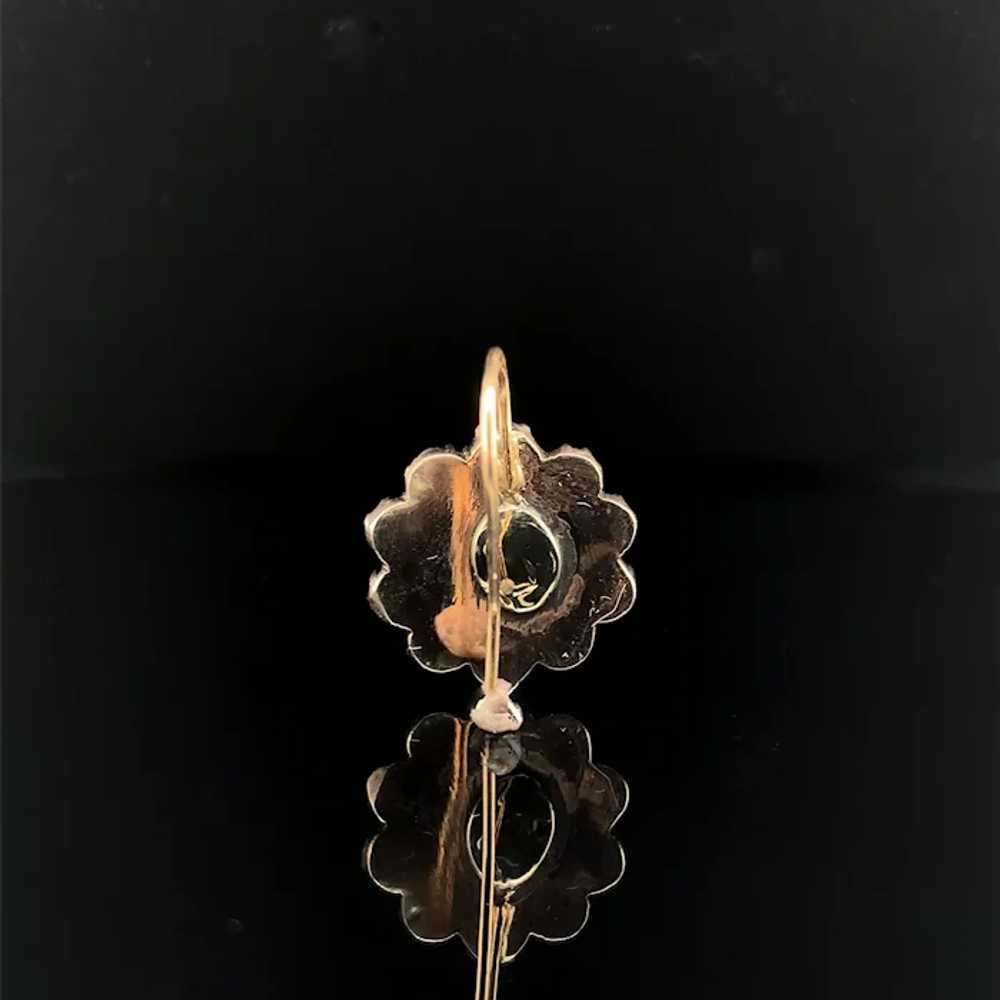 Bohemian Garnet Drop Dangle Earrings with new 14K… - image 4