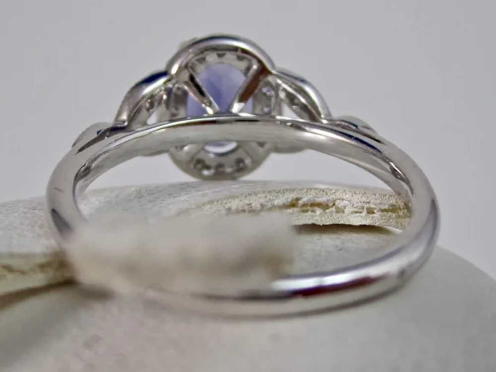 Vintage Estate Natural Iolite & Diamond Ring 14K - image 7