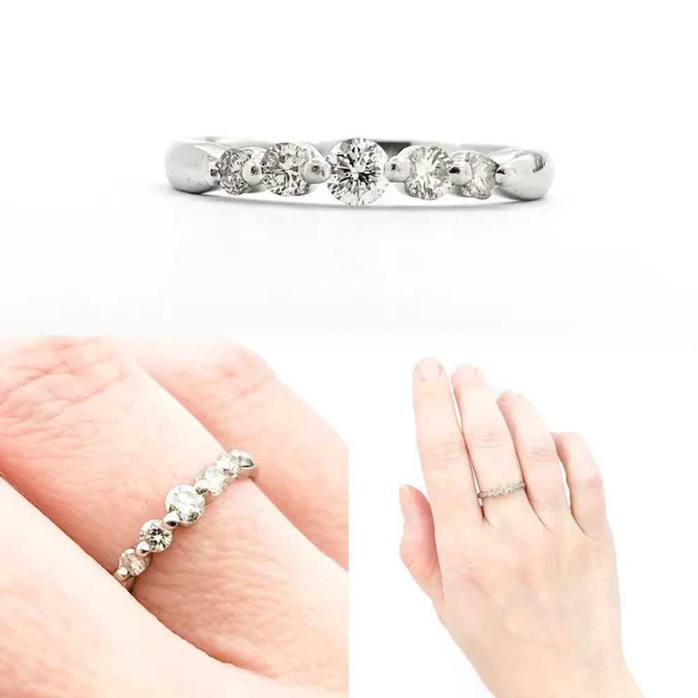 Diamond 5-stone Design Ring In platinum - image 2
