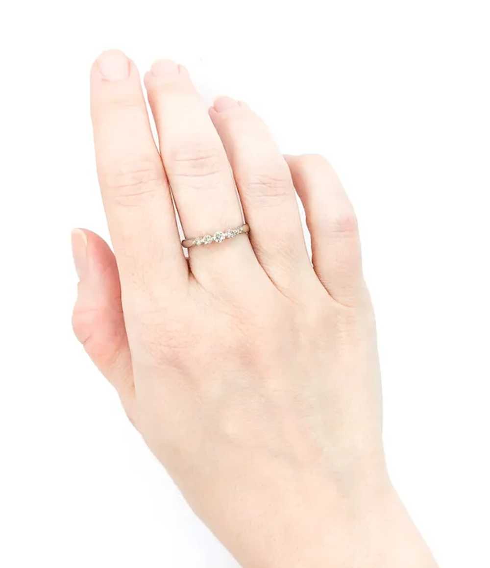 Diamond 5-stone Design Ring In platinum - image 4