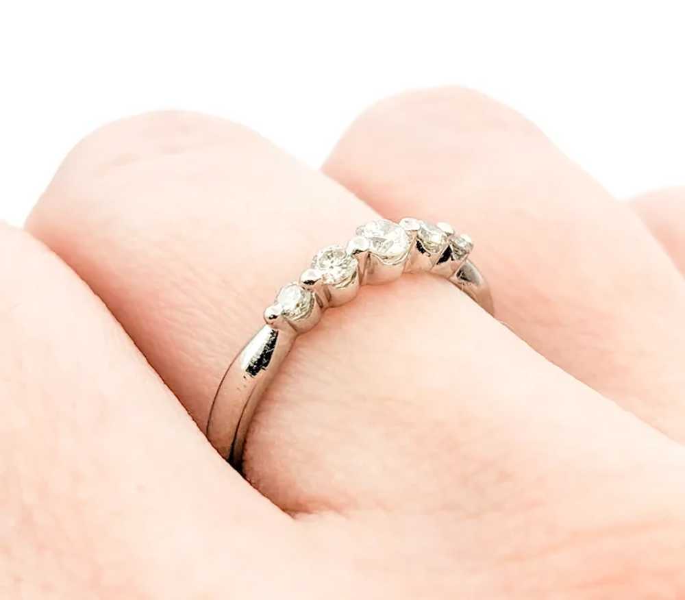 Diamond 5-stone Design Ring In platinum - image 5
