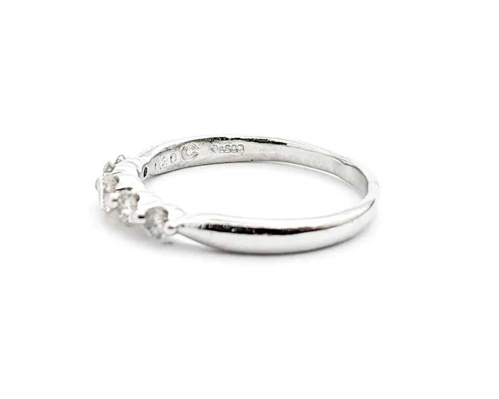 Diamond 5-stone Design Ring In platinum - image 9